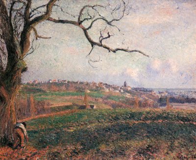 Veduta della città di Pontoise da Camille Jacob Pissarro